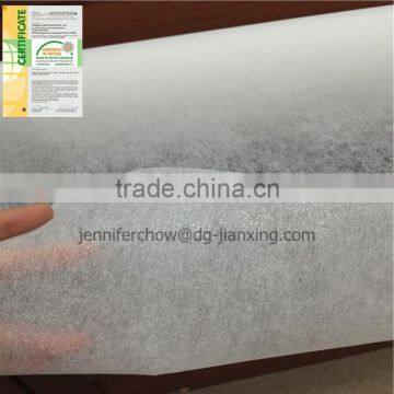 Non woven fabric fusible polyester interlining for garment