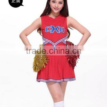 Hot selling girls cosplay sport cheerleader set top and skirt BB0026