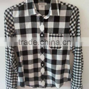 Mens Shirt Pocket Style Plaid Shirt Designer Check Shirts for Men