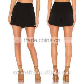 Factory Price Fashion Design Wholesale Girls Black Ruffle Shorts photo-5