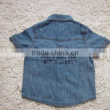 Kid's New Design Fashion Short Sleeve Denim Shirt Clothing Stocklots photo-6