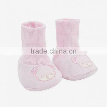 Wholesale Baby Product Lovely Beer Embroidered Organic Cotton Fancy Baby Sock photo-3