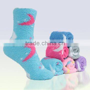 Fleece Soft Fancy Polyester Women Home Socks photo-3