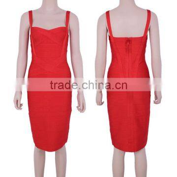 Yellow White Sky Blue 2015 New Fashion Knitted HL Knee Length Spaghetti Strap Package Hip Sexy Fashion Bodycon Dresses photo-2