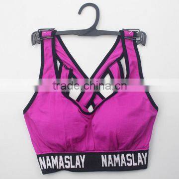 2017 sexy lady sport bra new design seamless fitness yoga bra