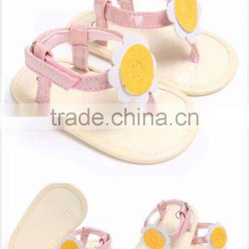 2017 Cute Pink Baby Girl Cool Sandals Kid Shoes Baby Girl Summer Black Child Shoes White Flower Casual Beach Party Shoe photo-5