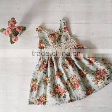 Hot Summer Baby Pictures Of Latest Gowns Designs Clothes Handmade Polka Dot Girl Dress With Belt Party Dresses photo-4