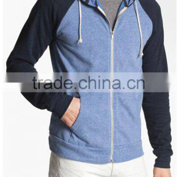 New Trendy Custom wholesale mens raglan hoodie