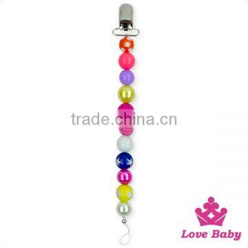 8NZ441-2 Lovebaby Wholesale Wholesale Baby Colorful Plastic Pearl Design Pacifier Clip Mental Holder Teether Holder Baby Feeding photo-6