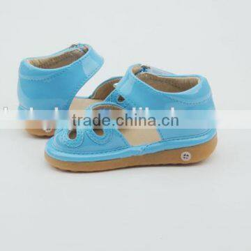 Skidproof Patent PU Leather Lovely Toddler Wholesale Squeaky Shoes photo-3