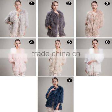 Myfur Lake Green Winter Genuine Raccoon Fur Coat For Women photo-6