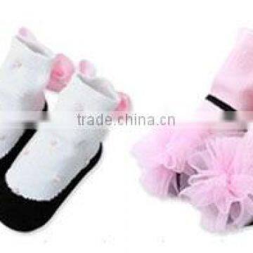 18 Designs Are in Stocked, Socks ; 3D Carton Socks for Lovely Baby , Newborn Baby Kids Girl Anti-slip Lace Floral Socks photo-2