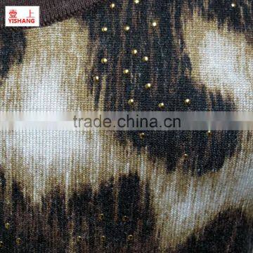 Print Sweater 80%Viscose 20%Nylon Fashion Lady Top Sweater photo-3