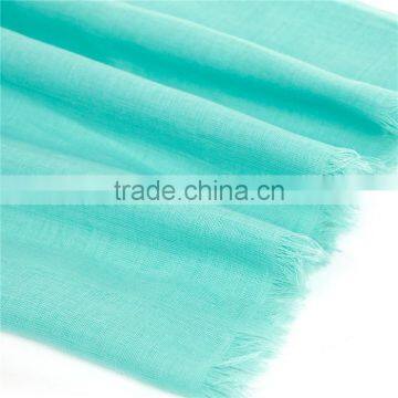 Cotton Polyester Blend Scarves & Wraps Rectangle Mint Green Scarf Made In China photo-2
