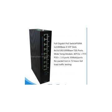 9 ports Full Gigabit Unmanaged PoE Industrial Ethernet Switch