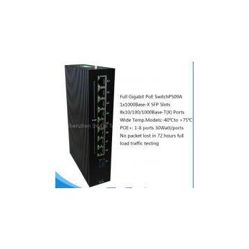 9-портовый промышленный неуправляемый Gigabit PoE-коммутатор Ethernet