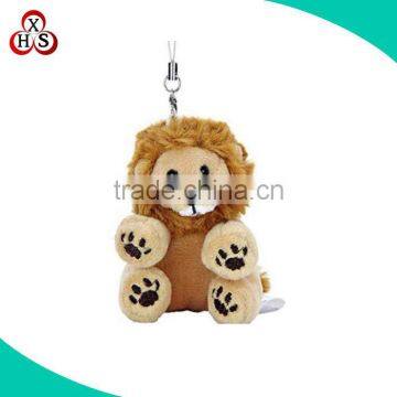 Hot sell plush lion keychain mini plush animal keychain