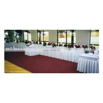 White polyester table skirting wedding fashion polyester table skirts