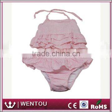 Wholesale 2 Piece Grils Monogrammed Toddler Seersucker Swimsuit Tankini photo-3