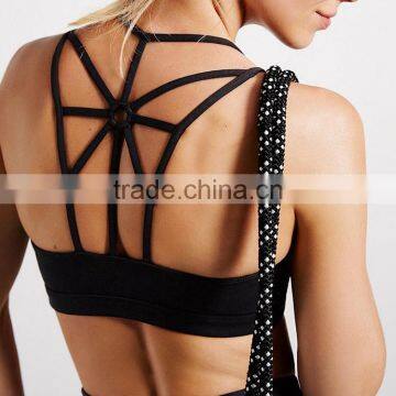 Women's Sexy Light Support Cross Strappy Yoga Sports Bra