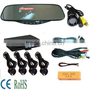 Car Video Parking Sensor Rearview Mirror Monitor Display 3.5" TFT LCD Monitor Mirror Parking Sensor