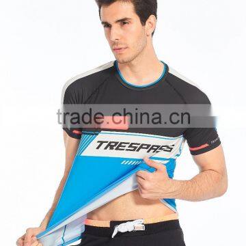 BSCI Men's UPF Sublimation Printing t Shirt Cooler Fabric 88% Polyester 12% Spandex Wholesale t Shirts photo-5