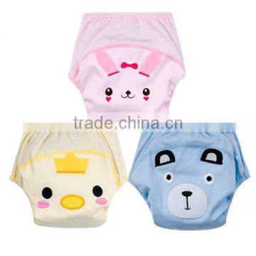 3 layers cartoon faces infant baby diaper nappy washable pure cotton baby cloth diaper