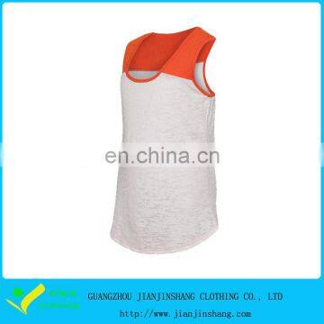 OEM Designed Contrast Color Sleeveless Wicking Sports Tank Tops