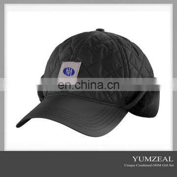 usa private label baseball cap with ear flaps