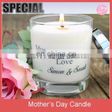 Glass cup mothers's day candle back grande