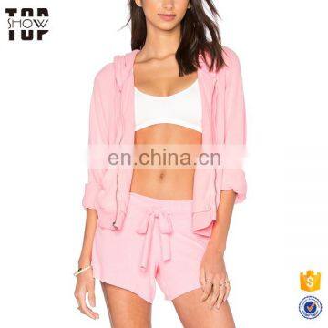 Top design summer wholesale plain women tracksuit set custom