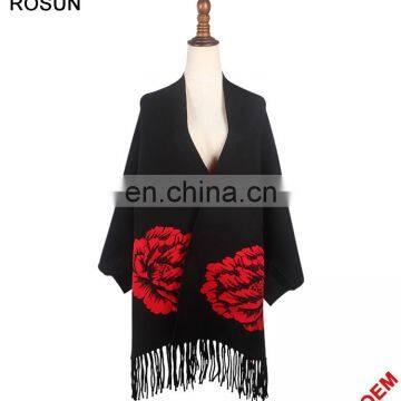 2017 Winter Turkish Style Oversized Woolen scarf shawl fashion Pashmina Knitted Ponchos for Women