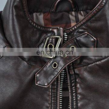 Lastest Fashion Mens Spring Slim Fit Handsome Leather Jacket for Men photo-4