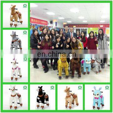 HI CE Kids Mechanical Plush Ride On Horse Toys