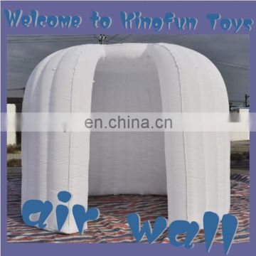 White inflatable divider wall