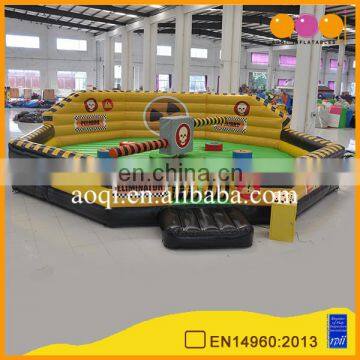 most popular sport inflatable sweeper,inflatable meltdown interactive game with control box