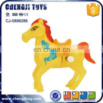 Promotion wind up small toy plastic horses