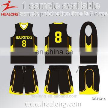 New Style Custom Reversible Uniform Jersey Shirts Design For Basketball