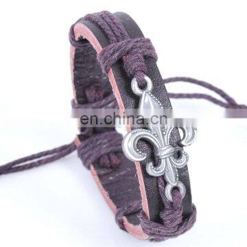 Genuine Real Leather Bracelet With Constellation Zodiac Sign Logo Charms Beads Button Adjustable Size Unisex photo-4