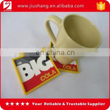 Small size Logo embossed soft pvc coaster, pvc drink coaster