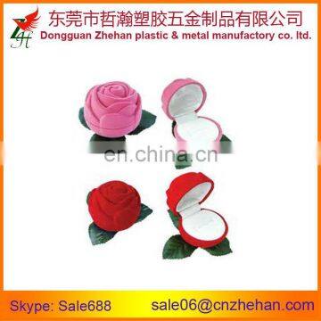 Cheap velvet rose ring box