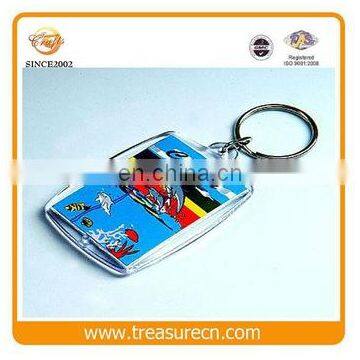 Custom BSCI Design 2D/3D Acrylic Plastic Photo Insert Cheap Keychain