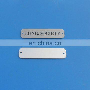 cusom printed band logo aluminium plates label for furniture/ bag