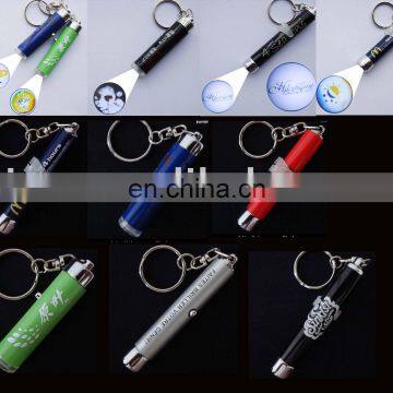 LED projector keychain/logo projector keychain/projector torch