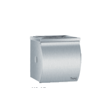 Small roll paper dispenser with ashtray