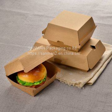 Food garde hamburger packaging paper boxes