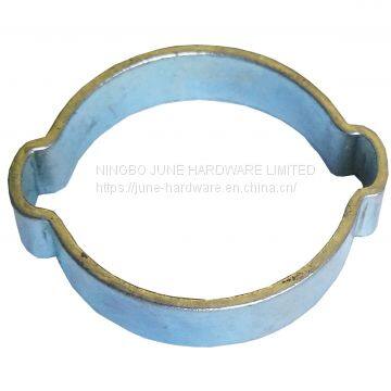 Galvanized steel W1 double ear hose clamp