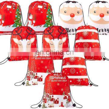 Wholesale Large Cotton Christmas Santa Bag Drawstring Gift Sack Bag