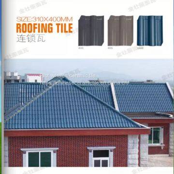 Hot Sale Ceramic Glazed Villa Roof Tile Cement Clay Material Interlocking Roof Tile