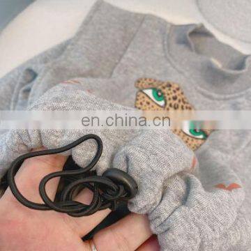 Winter Girls' Long Sleeve Plush Hoodie New 2020 Korean Foreign Style Extra Thick Pullover Bottoming Top for Children photo-2